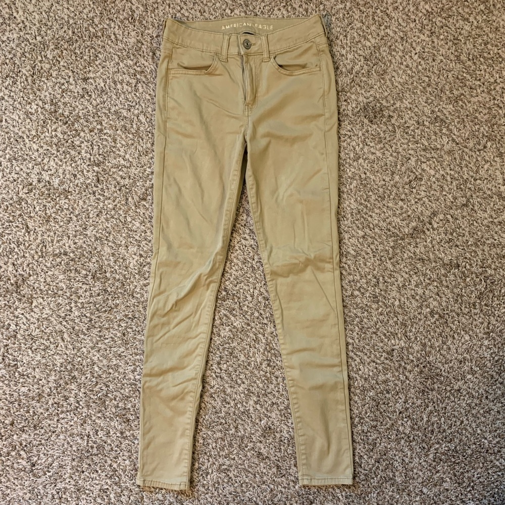 American Eagle Khaki Jegging Long Length
